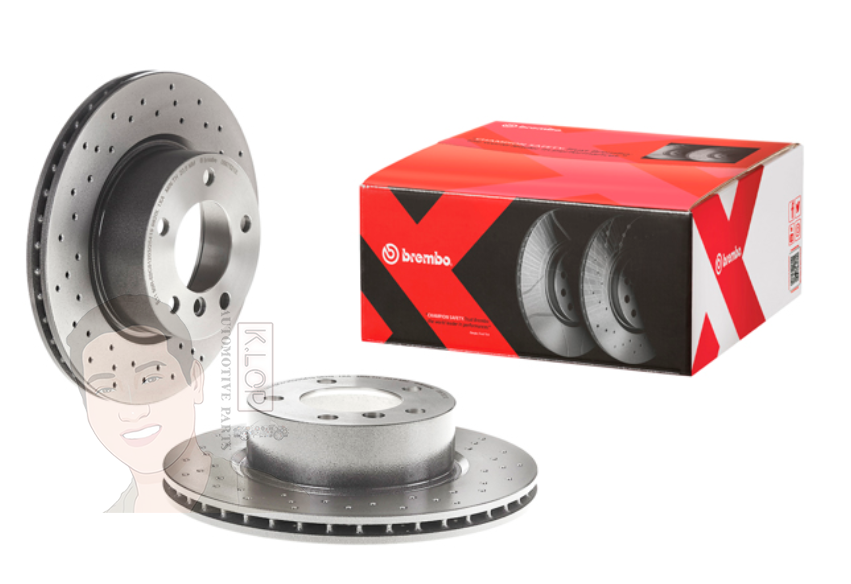 จานเบรค-หน้ารุ่น XTRA (ยี่ห้อ Brembo) BMW 3 E90 (318i 320i) (HC)