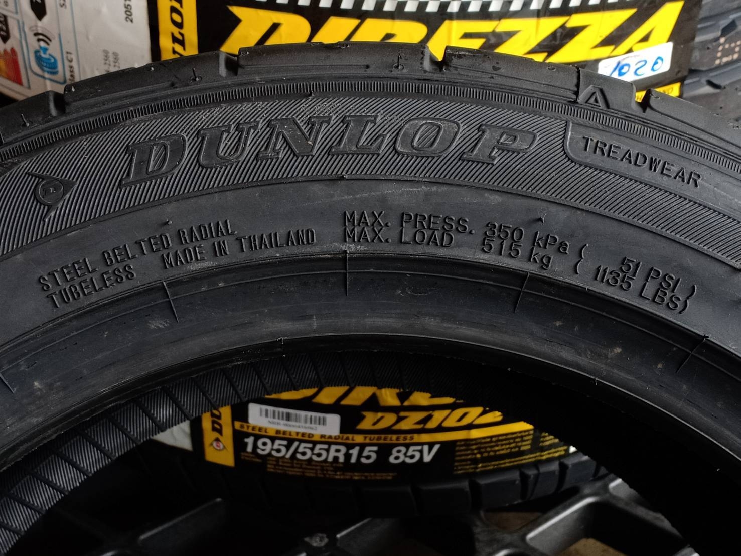 DUNLOP DZ102 195/55R15 ยางปี20 ลดราคาพิเศษ