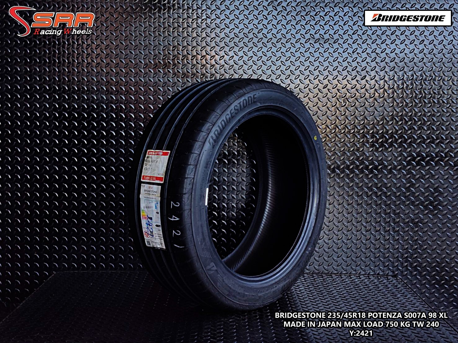 BRIDGESTONE POTENZA S007A 235/45R18 ยางใหม่ปี2021 ราคาพิเศษ