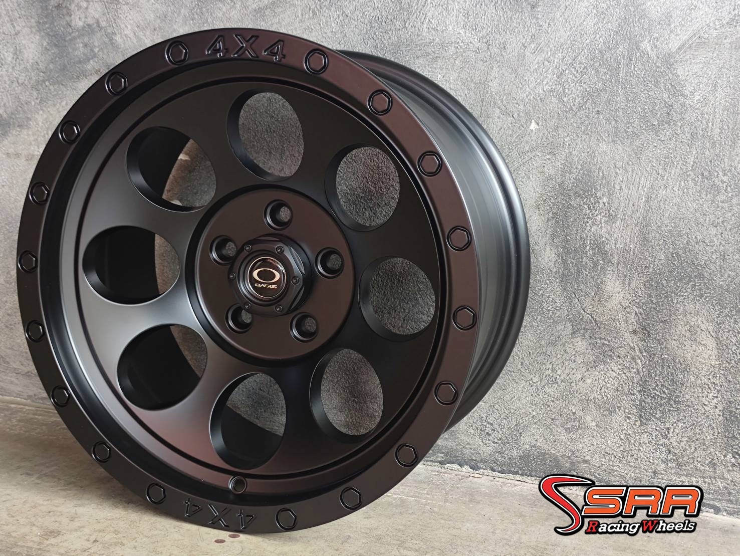 OASIS 885 ลายหยดน้ำ 16x8 5H114.3 ET0 MATT BLACK