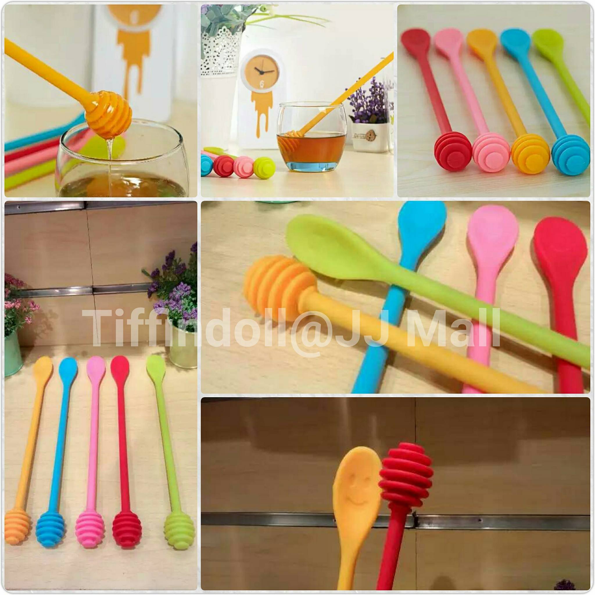 ช้อนซิลิโคลน ช้อนน้ำผึ้ง ช้อนสี ช้อนด้ามยาว