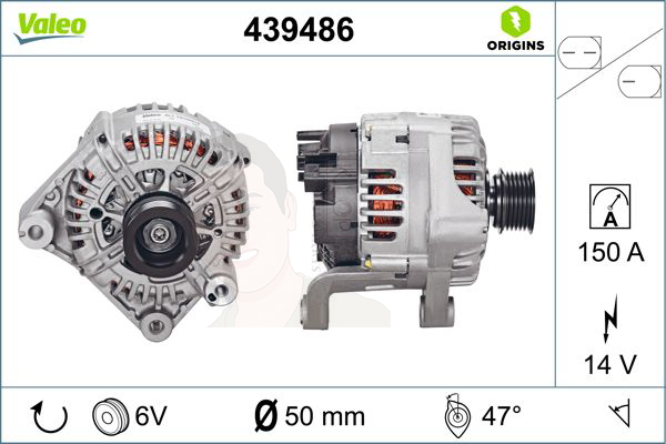 439486 ไดชาร์จ Valeo รุ่น BMW M54 E60/ E65 E66 E67 (Series7)/ E83(X3)