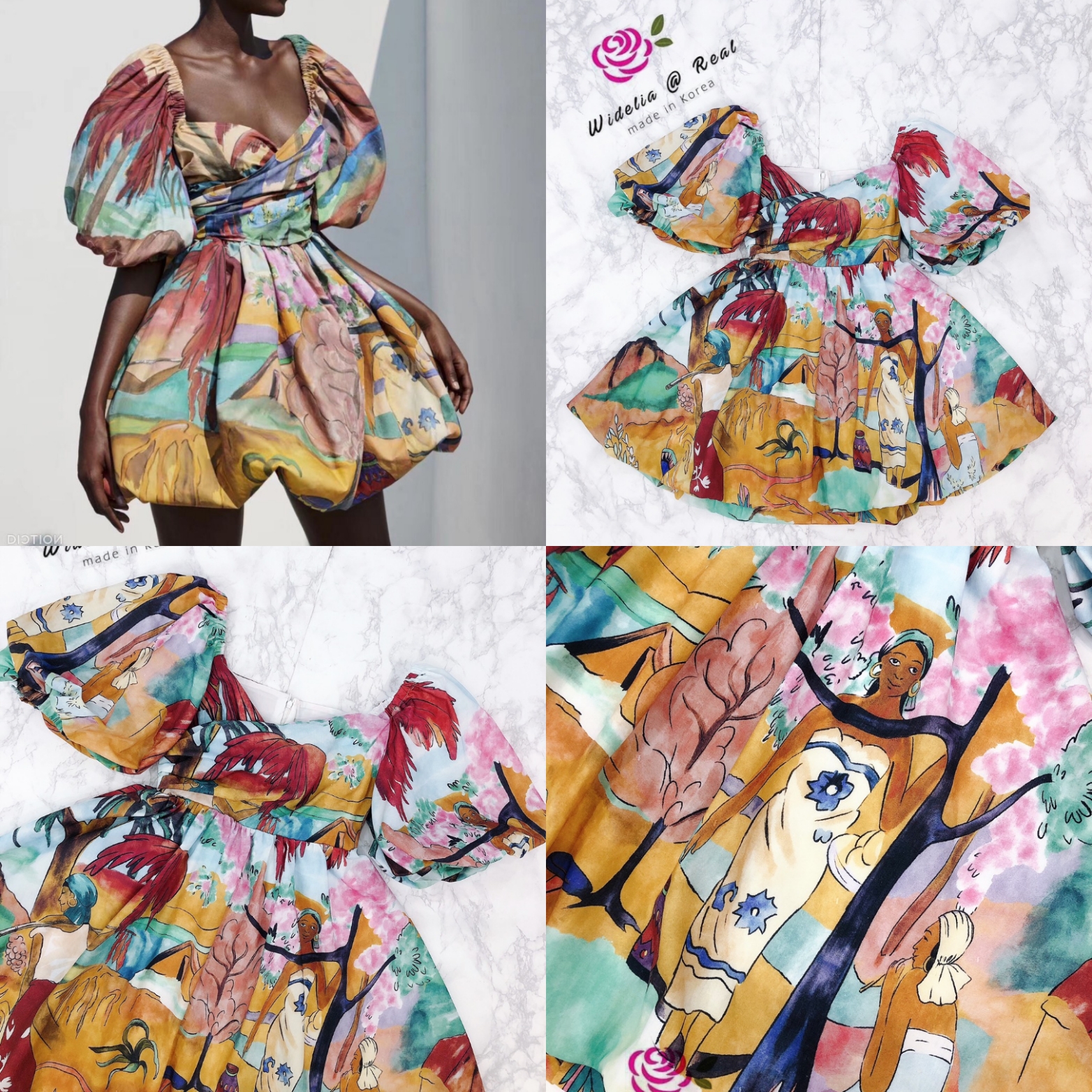 Thurley Mini Dress มินิเดรสตัวสั้น แขนพองอลัง