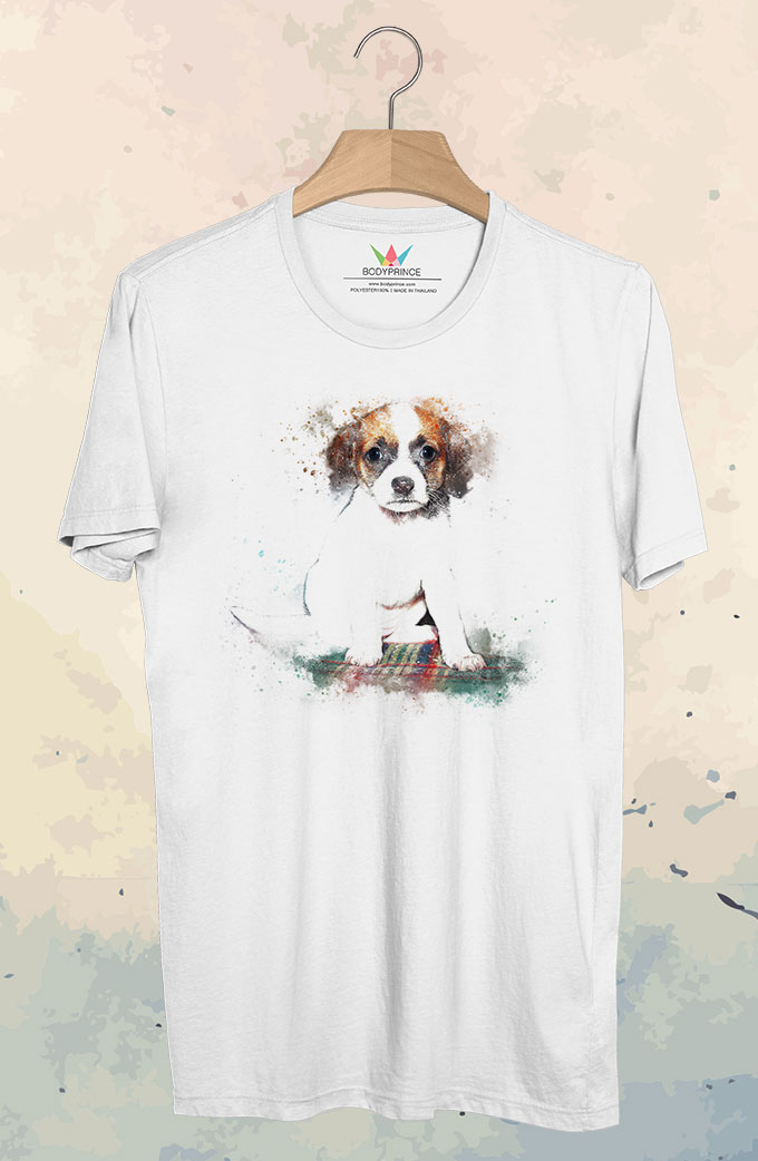 BP30 เสื้อยืด ลูกสุนัขบีเกิลสีน้ำ