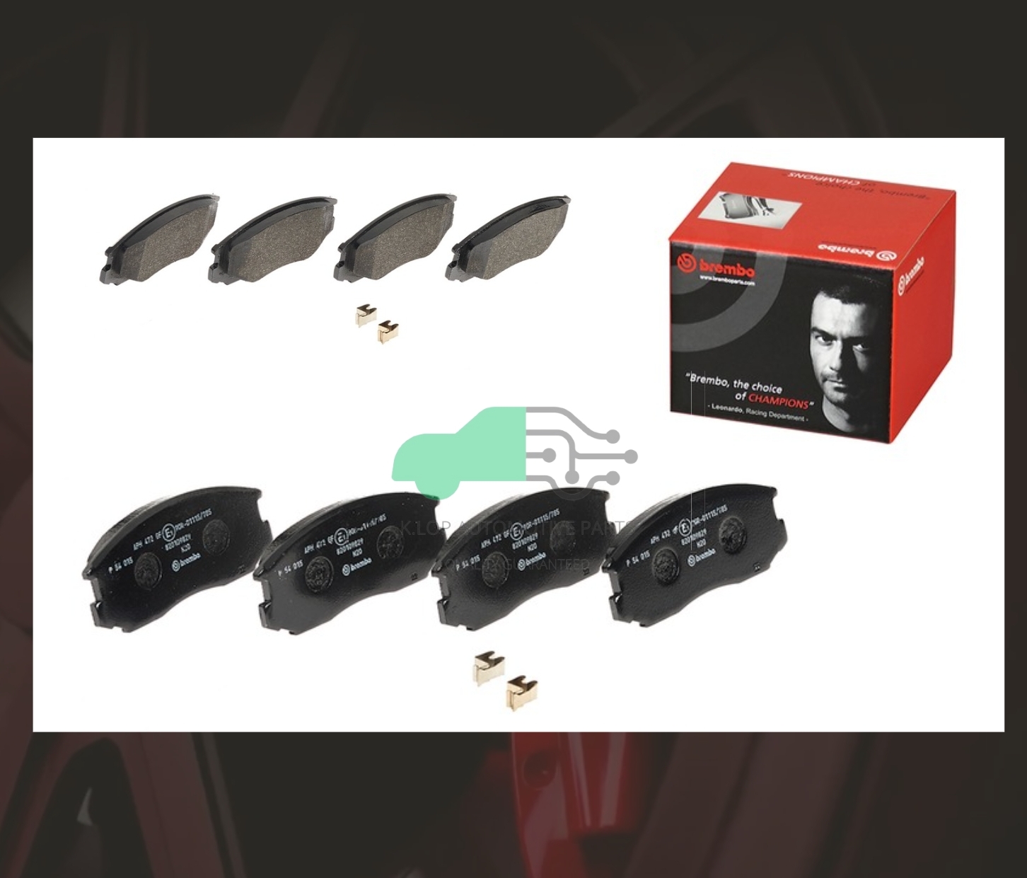 P54 015B ผ้าเบรกหน้า (แท้ BREMBO รุ่น Black) LANCER E-Car, CK2 (1.5, 1.6) 93-96