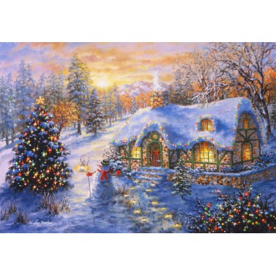 Bluebird Puzzle - Christmas Cottage by Nicky Boehme 1000 pcs.