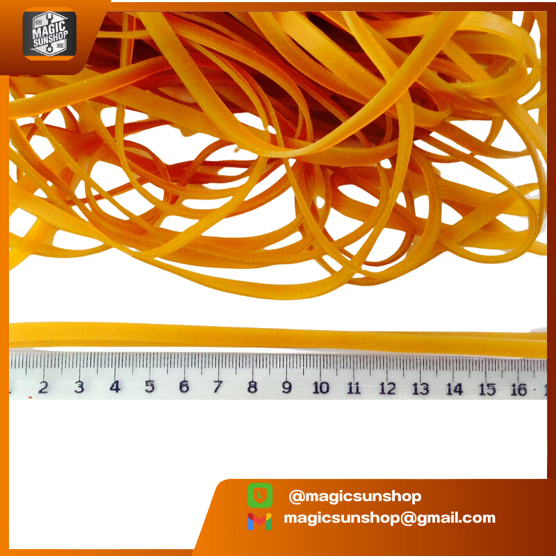 902748 หนังยางสีเหลืองธรรมชาติ ขนาดตัด 5 มม ขนาดวง 18-19 ซม.