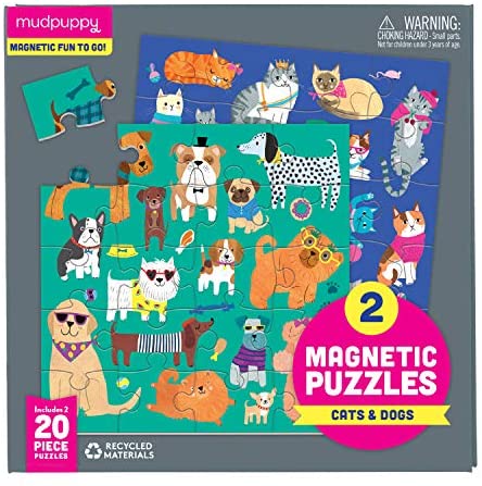 Mudpuppy - Cats & Dogs (Magnetic Puzzle) (2x20pcs.) 40 pcs.