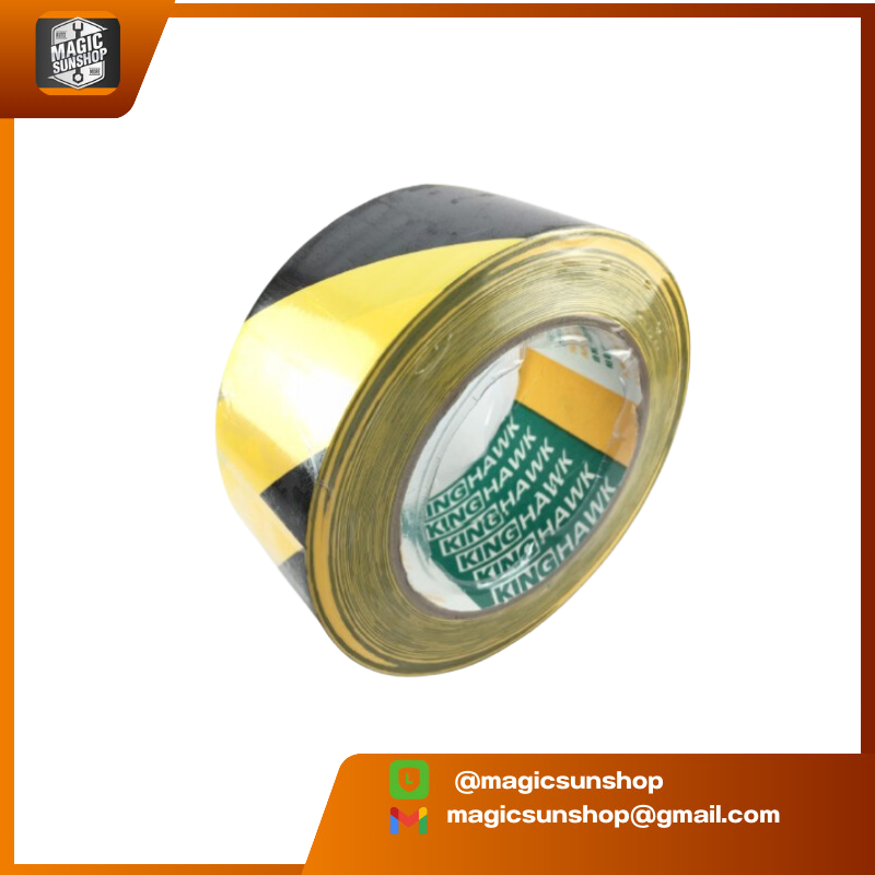 905650 KINGHAWK เทปตีเส้นพื้น PVC FLOOR 2นิ้ว ยาว 33เมตร สีเหลือง/ดำ 48 mm x 33 mt เหลือง/ดำ