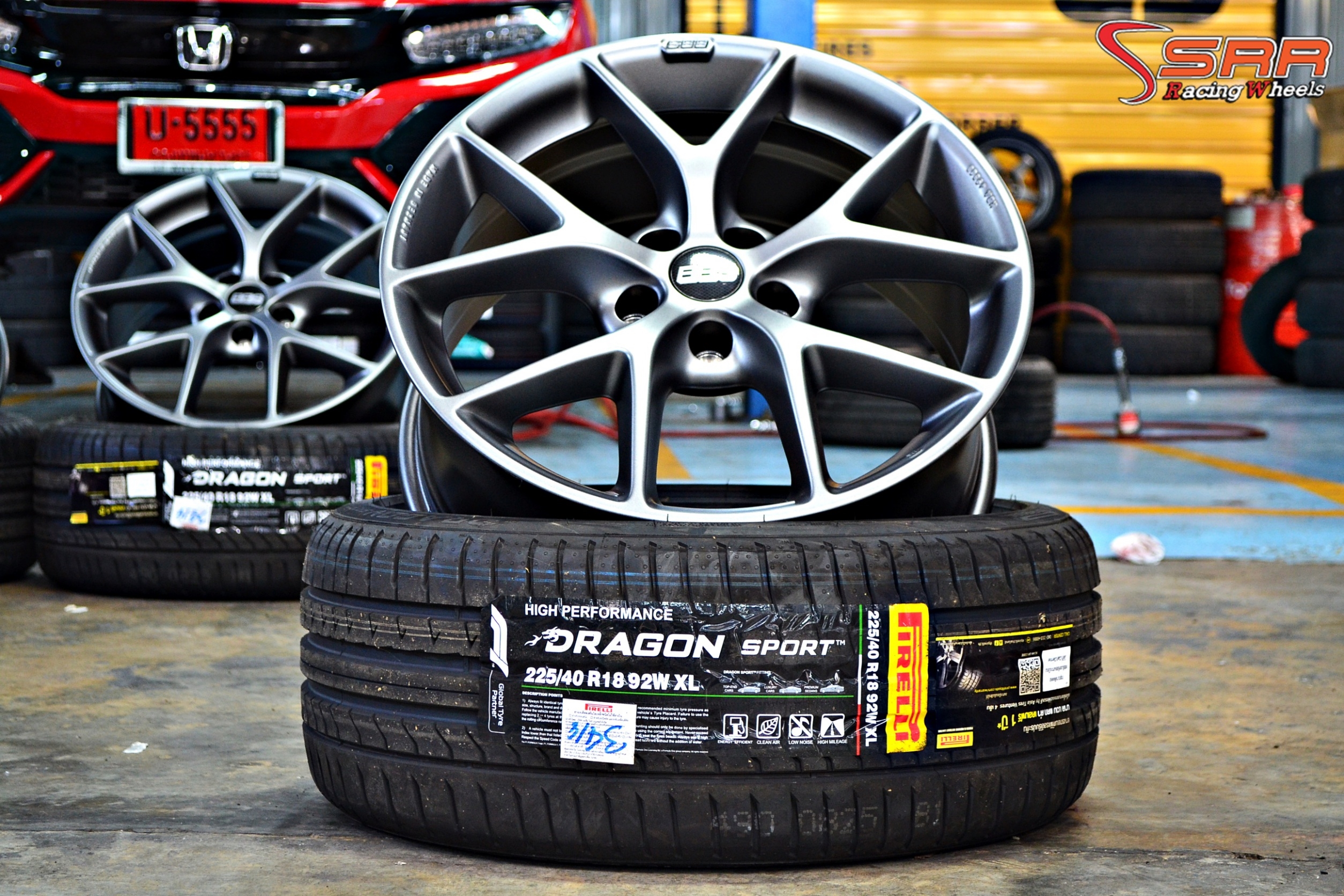 BBS-SR SR017 ล้อแท้ GERMANY ขอบ18 5x114.3 HIMALAYA GREY
