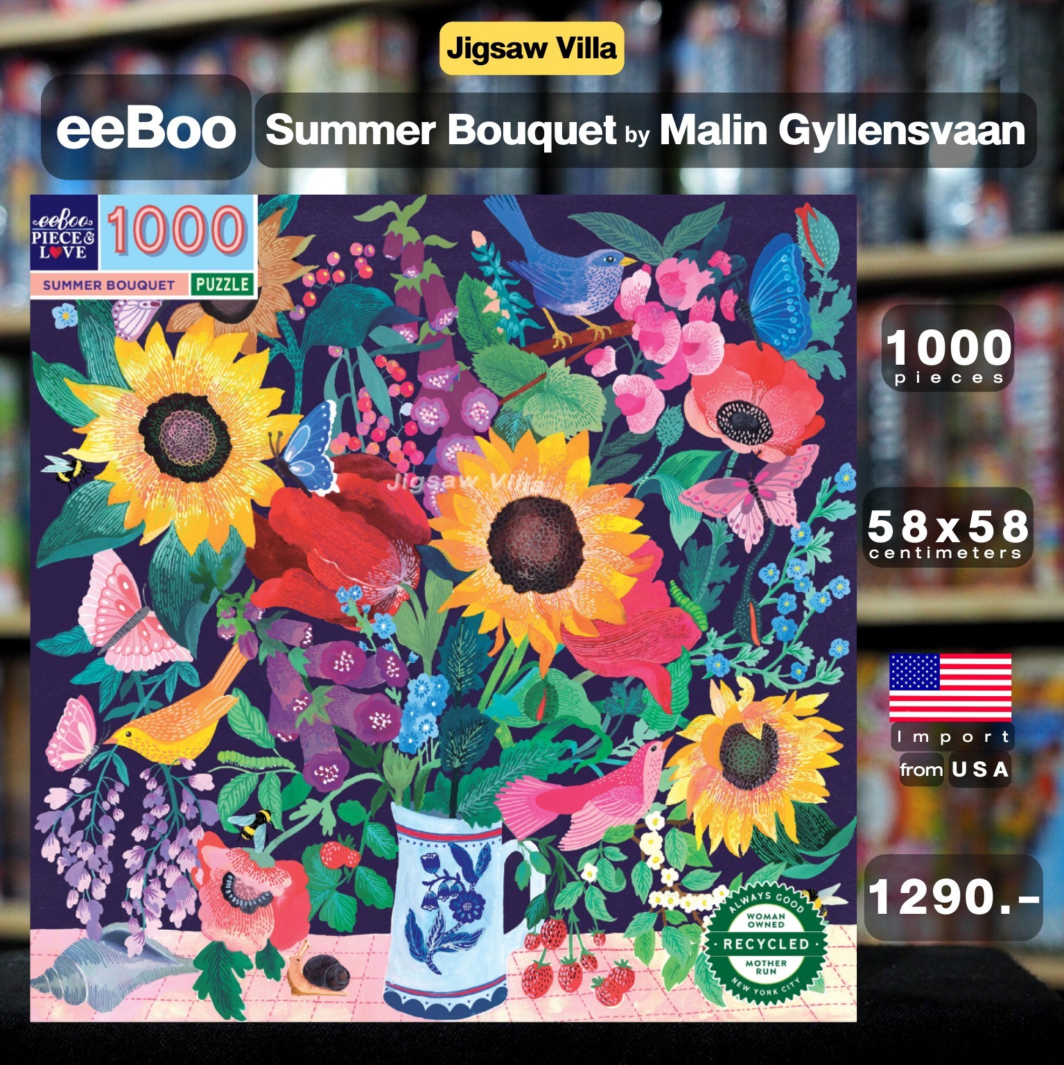 eeBoo - Summer Bouquet By Malin Gyllensvaan 1000 pcs.