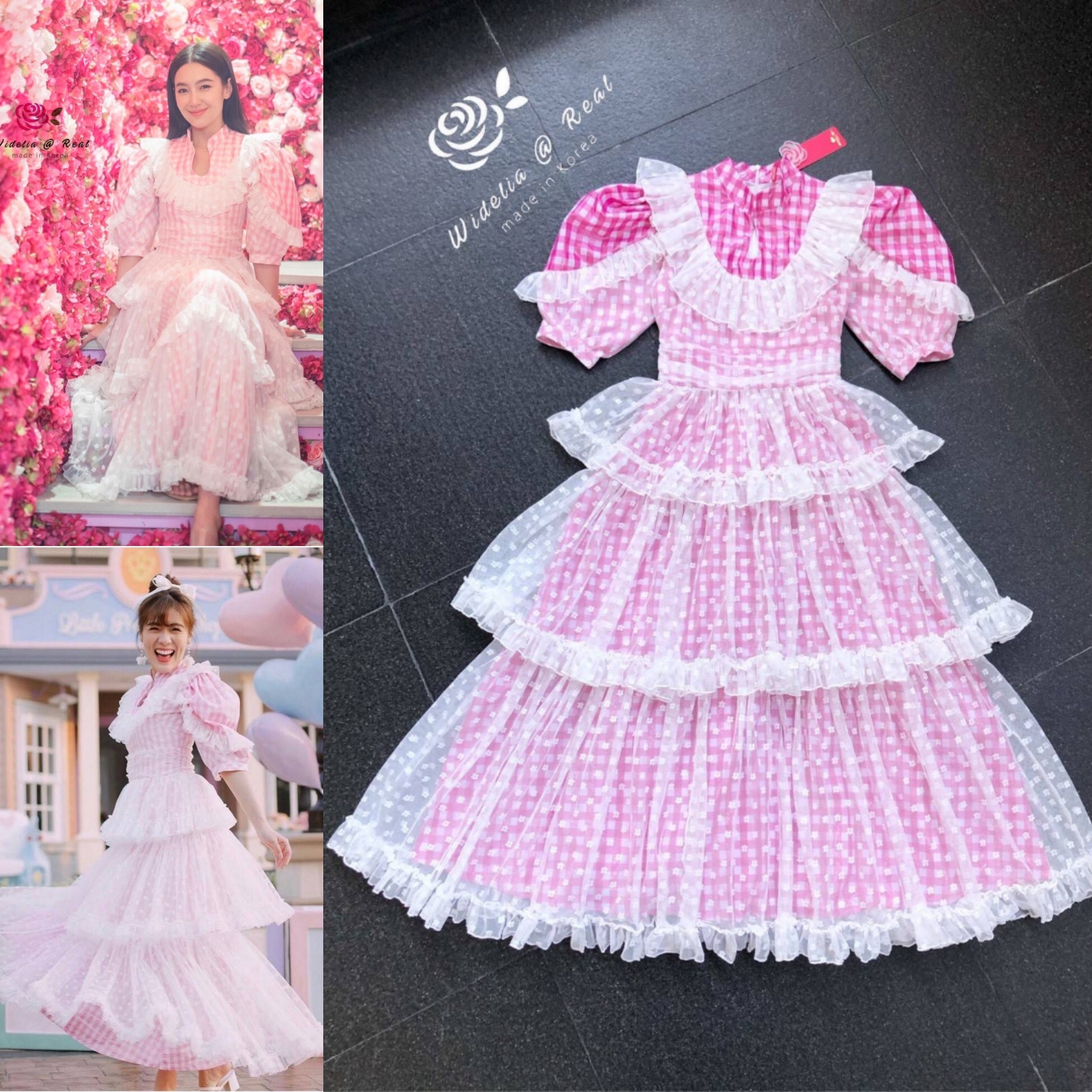TandT Maxi Dress แม็กซี่เดรสตัวยาวแขนพองแสนสวย