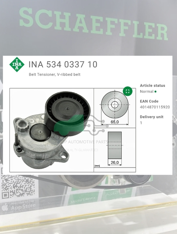 ชุดตั้งสายพาน(INA) : BENZ OM651 W639 Sprinter 6