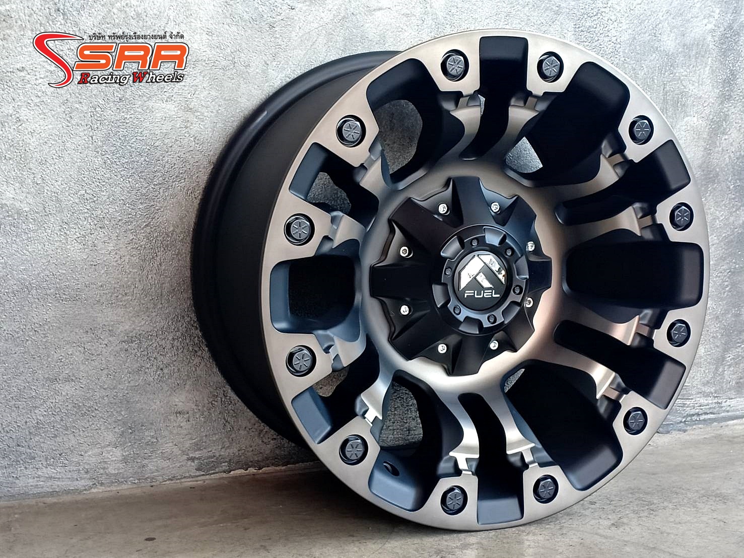 FUEL-VAPOR D569 ขอบ17 ET+1 MATTE BLACK MACHIEND/TINT CLEAR