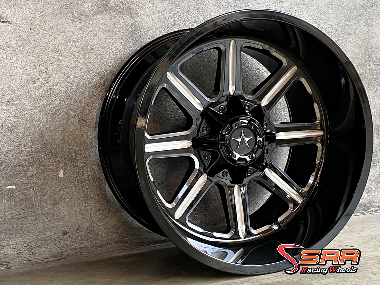 OASIS OW033 20x12 6H139.7 ET-44 BLACK & MILLED