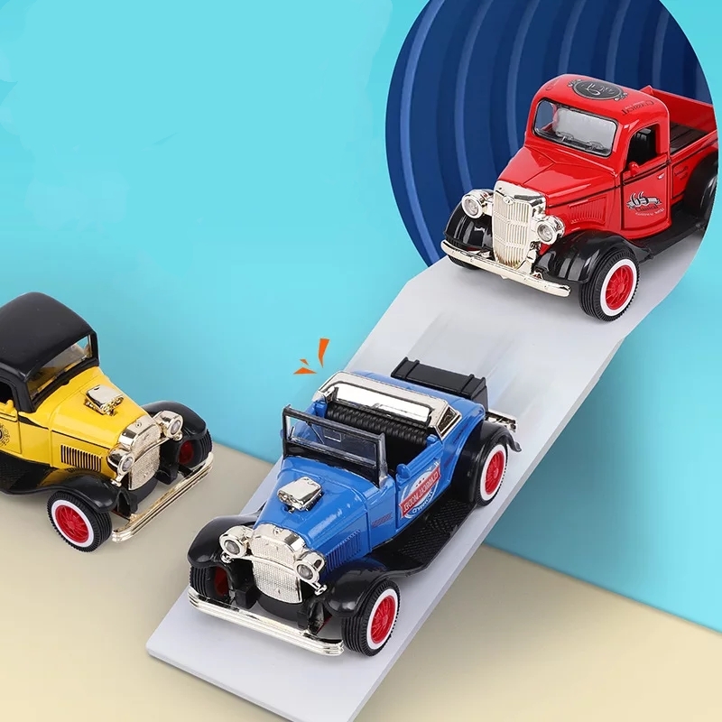 โมเดลรถเหล็ก รถโบราณ Scale 1:32 มีเสียงมีไฟ (ปลีก-ส่ง)