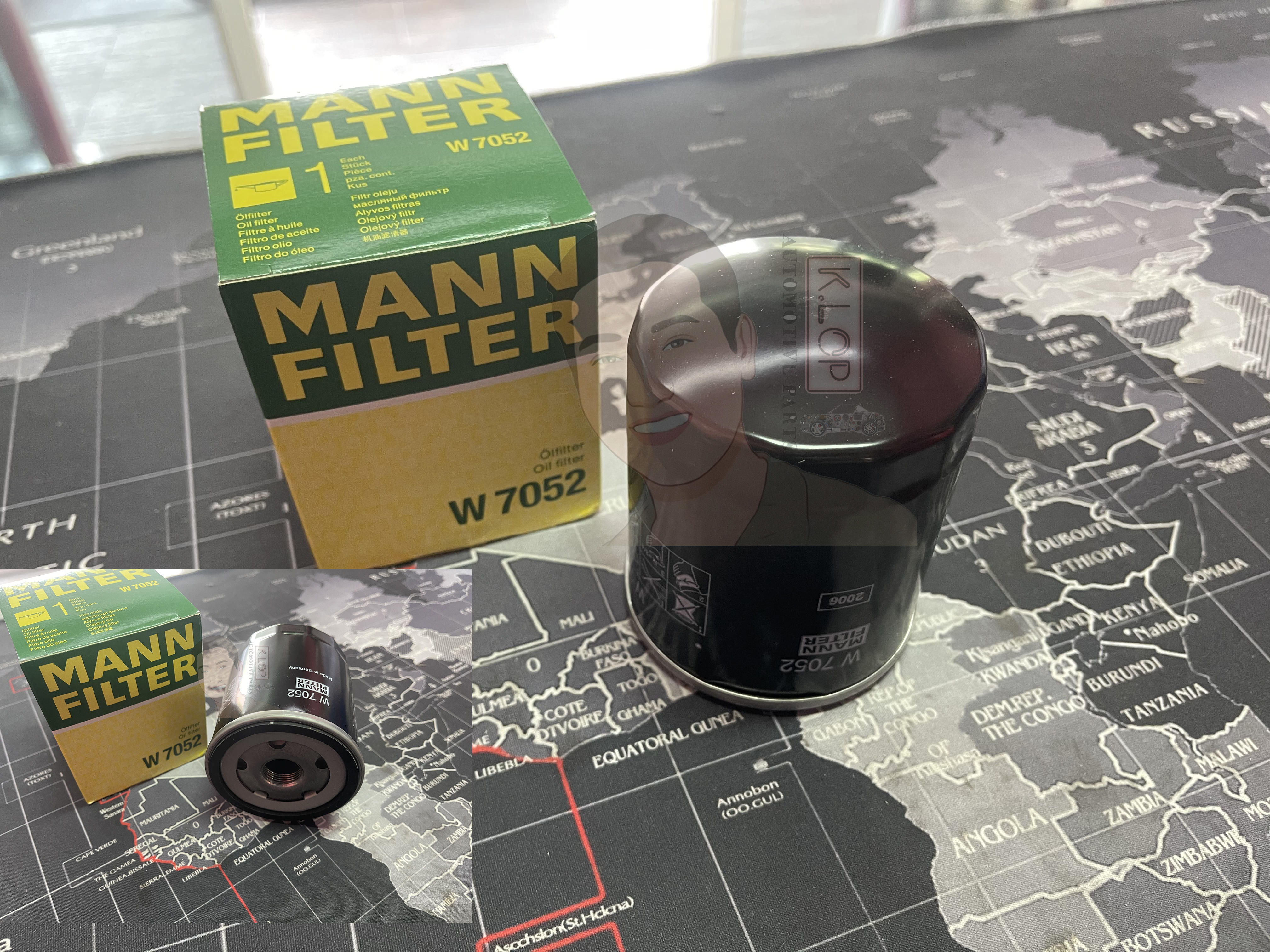 W7052 กรองน้ำมันเครื่อง VW Caravelle T5-T6 / 2.0 CC / 09-, 15- : MANN-FILTER แท้นำเข้ายุโรป