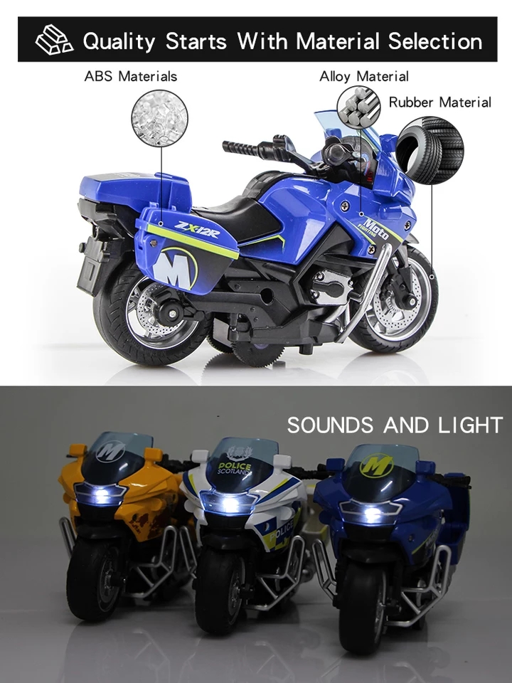 โมเดลรถมอเตอร์ไซค์ บิ๊กไบค์ Scale 1:14 มีเสียงมีไฟ (ปลีก-ส่ง)