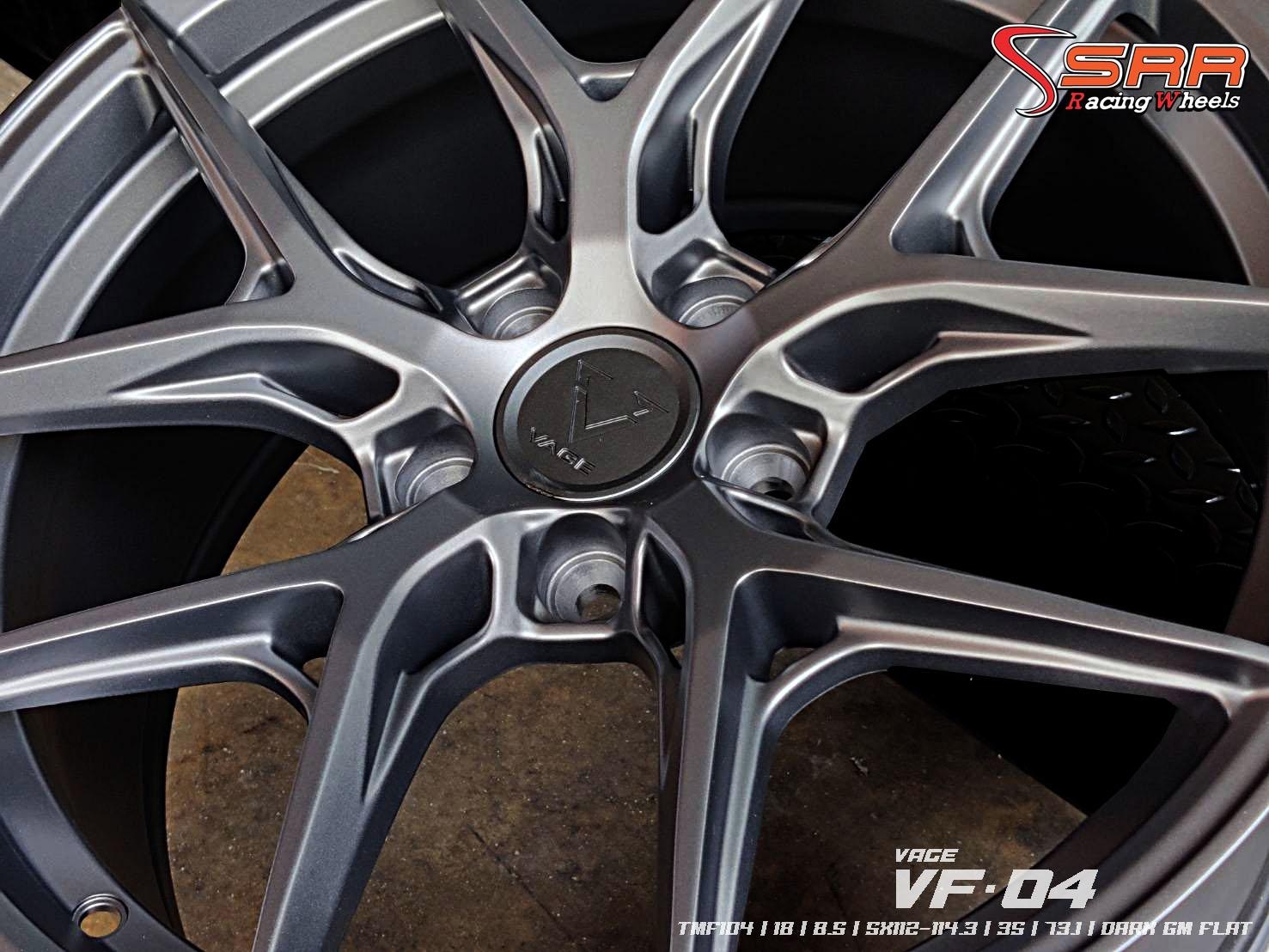VAGE VF-04 ขอบ18 5H112/114.3 ET35 DARK GM FLAT ราคาพิเศษ