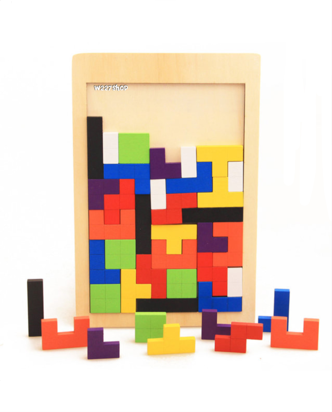 เกมจิ๊กซอว์ไม้ Tetris IQ puzzle / ถาดบล็อคไม้