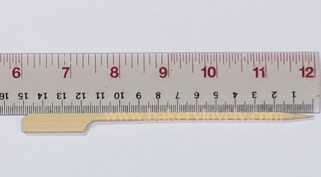 ไม้เสียบหัวธง เกรด A ยาว 15 cm เหลี่ยม