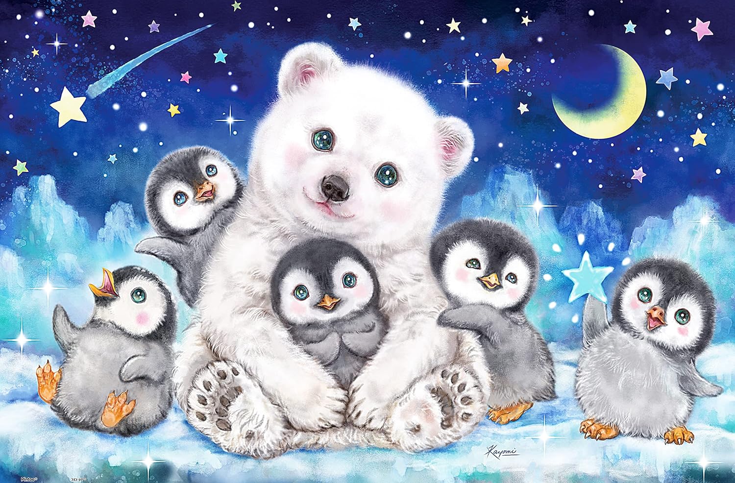Pintoo - Polar Bear and Penguins by Kayomi 600 pcs.