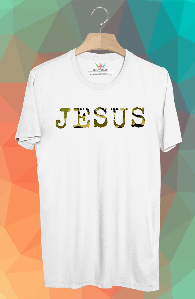 BP573 เสื้อยืด Jesus Army Camo