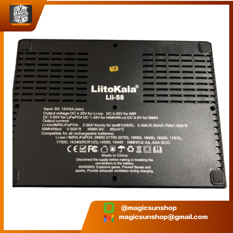 LiitoKala Lii-S8 8ช่อง ที่ชาร์จแบตเตอรี่ Li-Ion