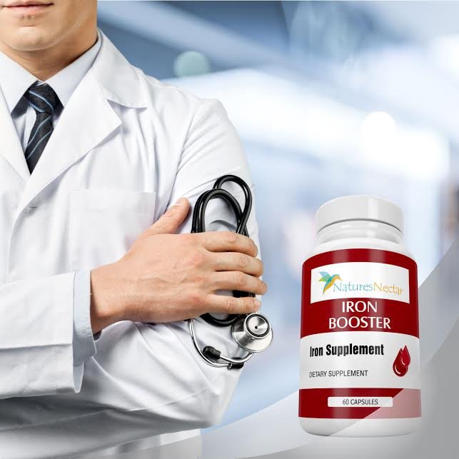 (แพคคู่) อาหารเสริมธาตุเหล็กช่วยสร้างเม็ดเลือดแดง สำหรับโรคโลหิตจางและเกล็ดเลือดต่ำ Blood Builder Iron Booster Supplement นำเข้าจาก USA