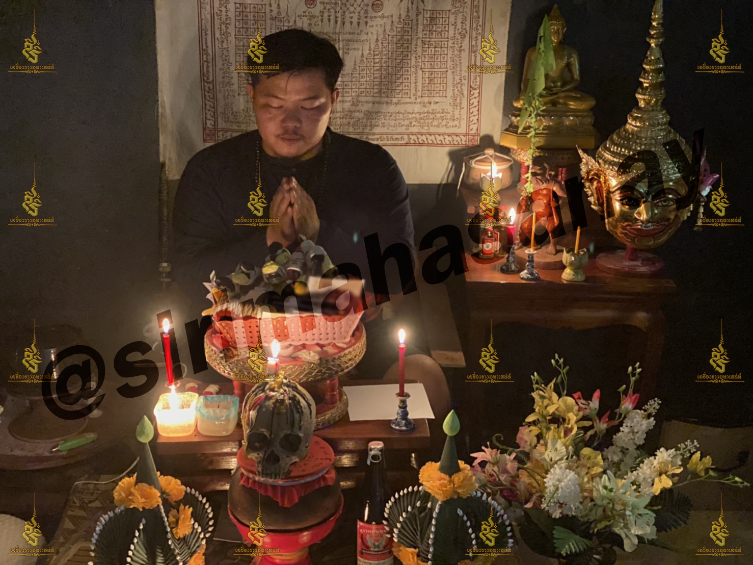 พิธีปันฮักปันหลง อาจารย์เสก สำนักสักยันต์ป๋ารมีเศรษฐีเรือนคำ