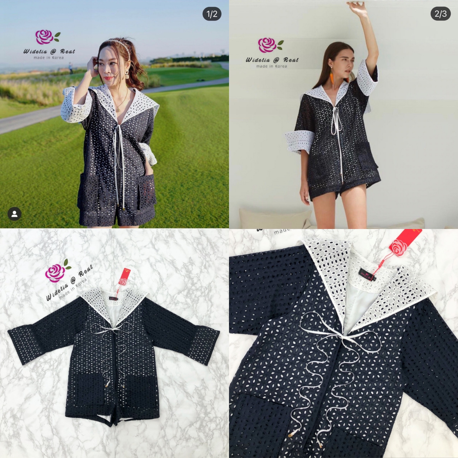 Janesuda Jumsuit จั้มสูทขาสั้นสุดน่ารัก (สีดำ)