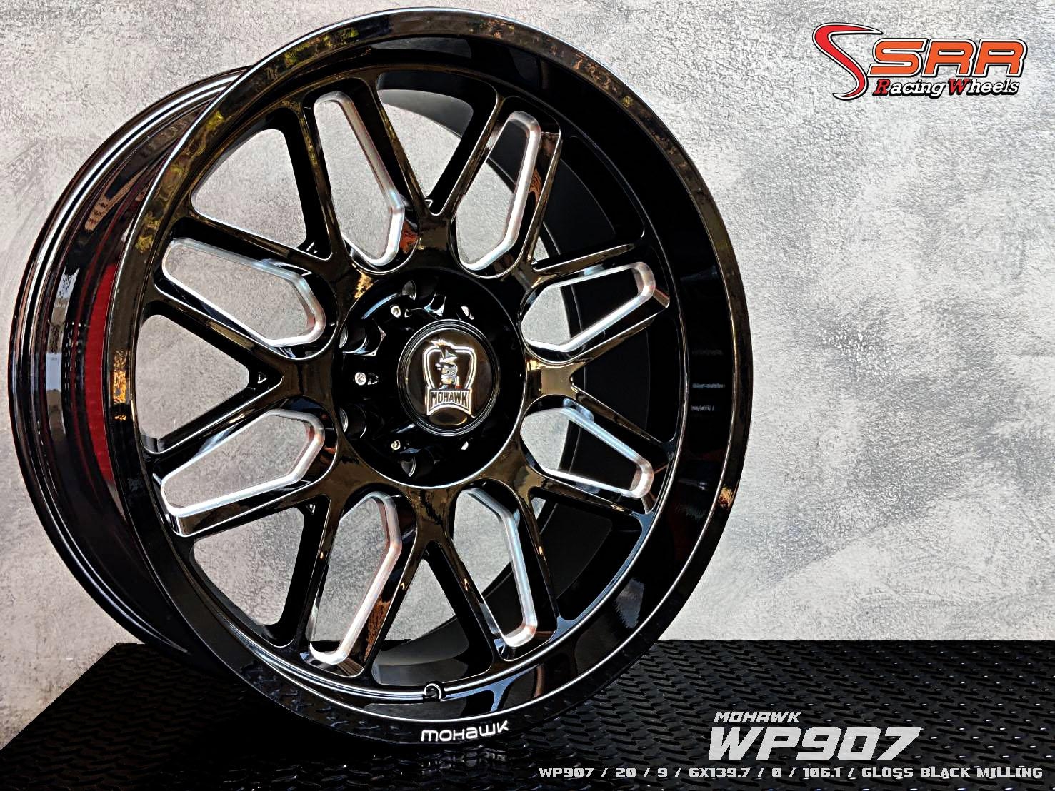 MOHAWK WP907 ขอบ20 6x139.7 ET0 Gloss Black Milling ราคาพิเศษ