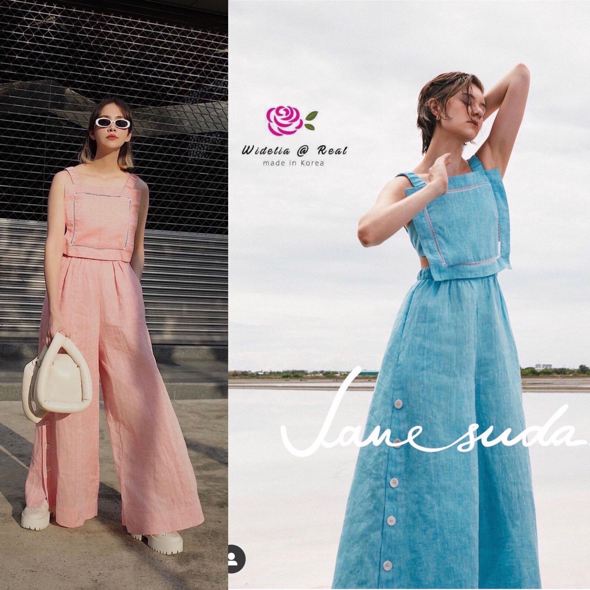 janesuda Jumpsuit จั้มสูทขาบานแสนสวย