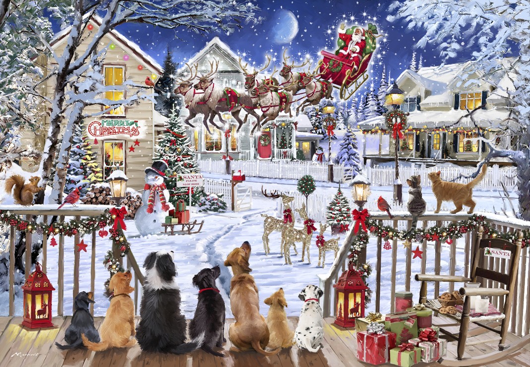 Bluebird Puzzle - Pets on Porch 1000 pcs.