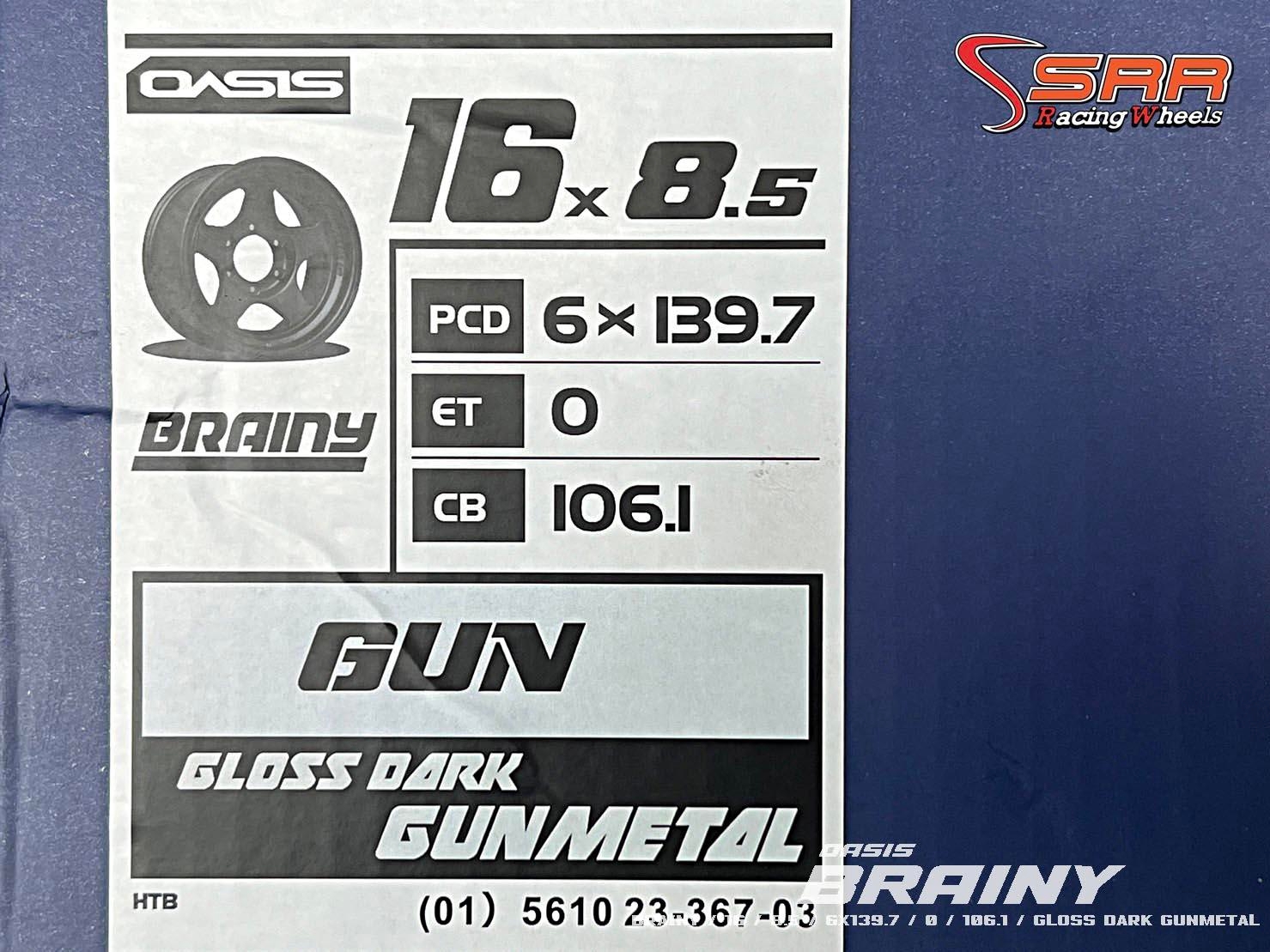 OASIS BRAINY ขอบ16 6x139.7 GLOSS DARK GUNMETAL ราคาพิเศษ