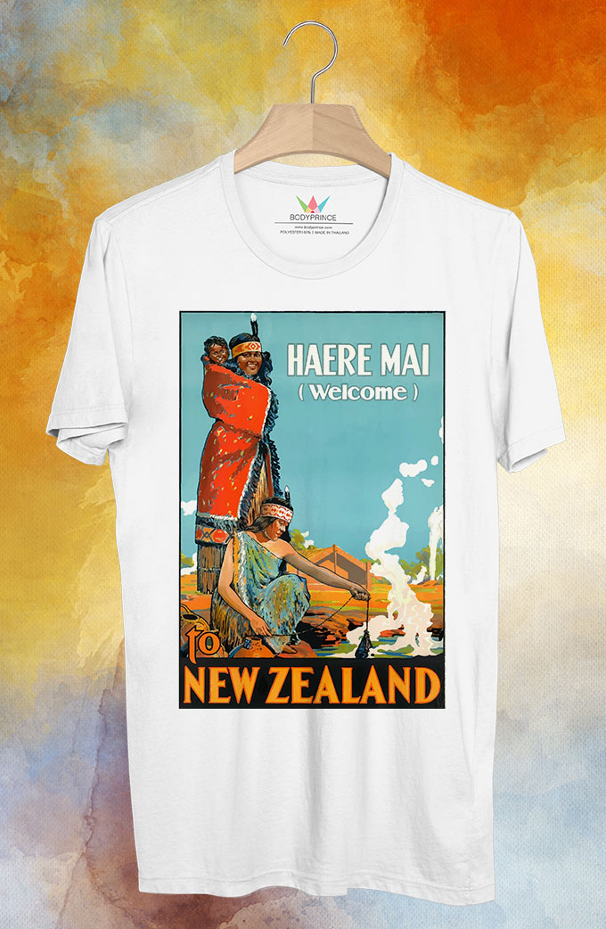 BP123 เสื้อยืด Retro City : New Zealand
