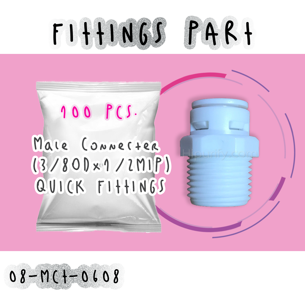 ข้อต่อตรง Male Connecter (3/8OD x 1/2MIP ) QUICK FITTINGS