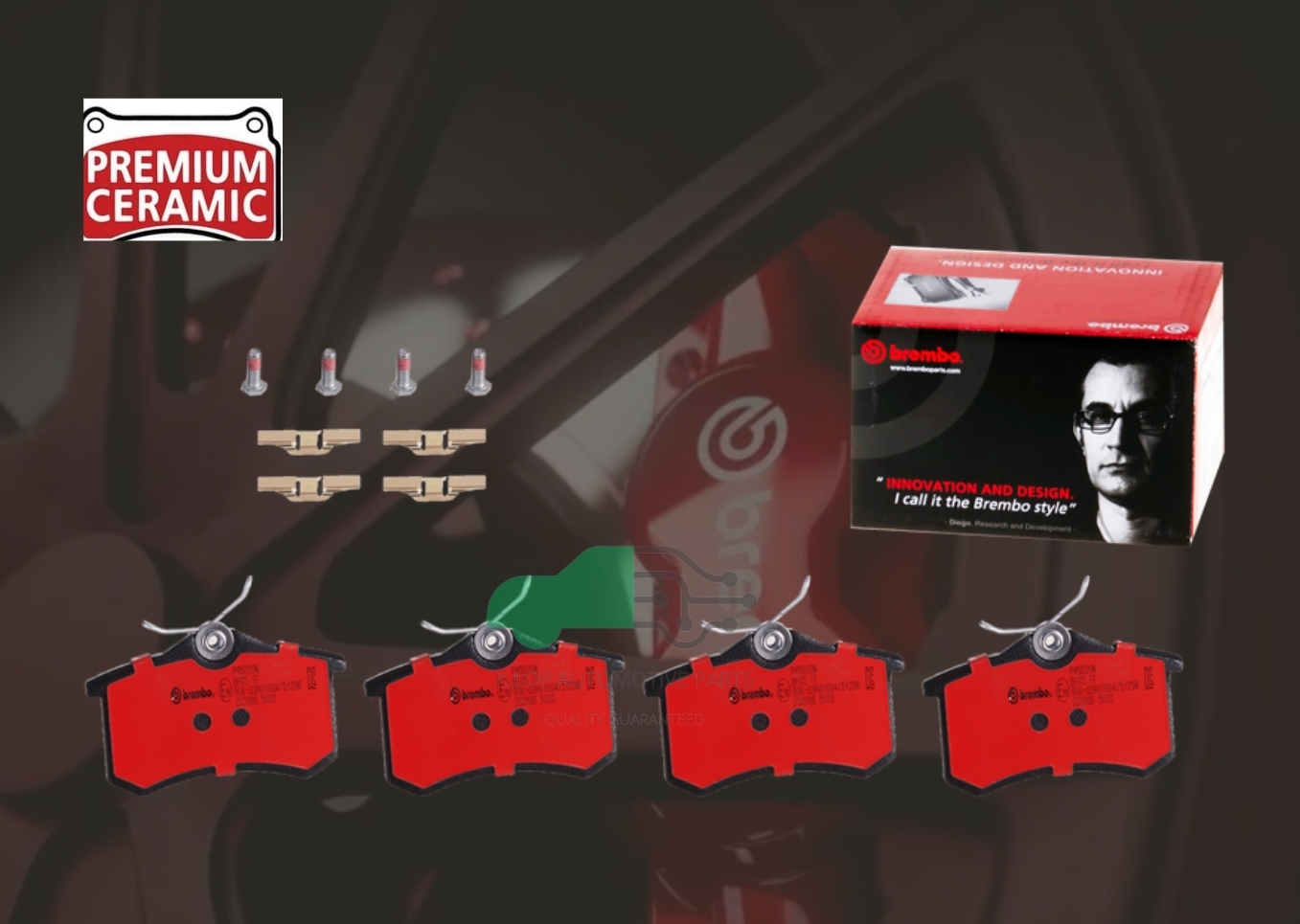 P85 020N ผ้าเบรกหลัง BREMBO รุ่น Ceramic) VW Passat 3B2 (1.8), 3B3 (2.4), 3B6 (1.9TDI)/VW New Beetle (1.6 1.8 2.0), VW Golf MK4 (3.2 R32 4motion)/Audi A4 B5 (1.8 2.4 V6), A4 B6 (2.0)/, Audi TT (1.8), VW Golf MK4 (2.8 VR6)