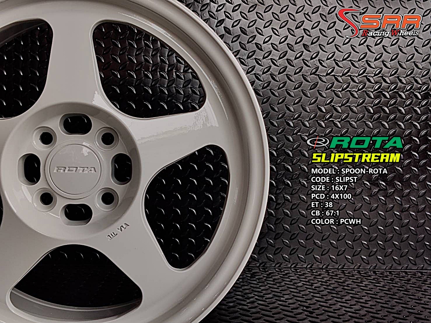 SPOON ROTA ขอบ16x7 4H100 ET38 PCWH ราคาพิเศษ