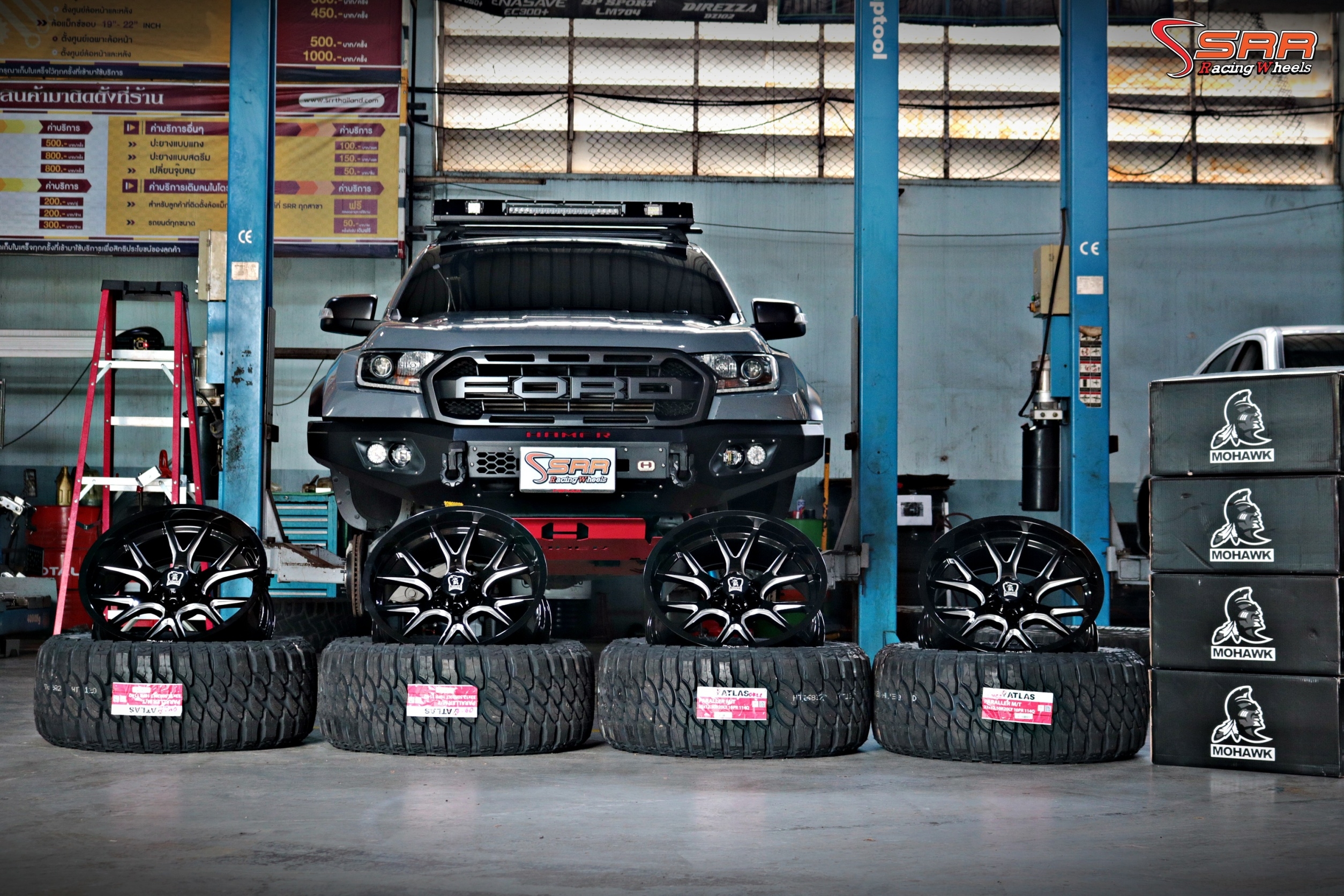 MOHAWK WP910 ขอบ18 และขอบ20 6x139.7 GLOSS BLACK MILLING