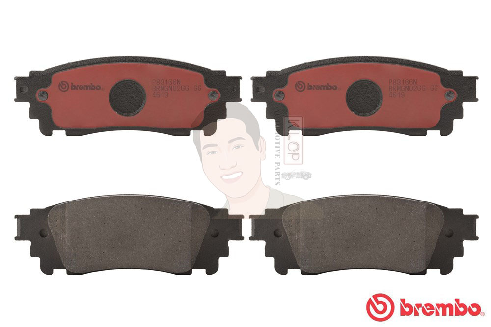 P83 166C ผ้าเบรก R (แท้ BREMBO รุ่น Ceramic) LEXUS เอ็นเอ็กซ์ NX ปี2014->