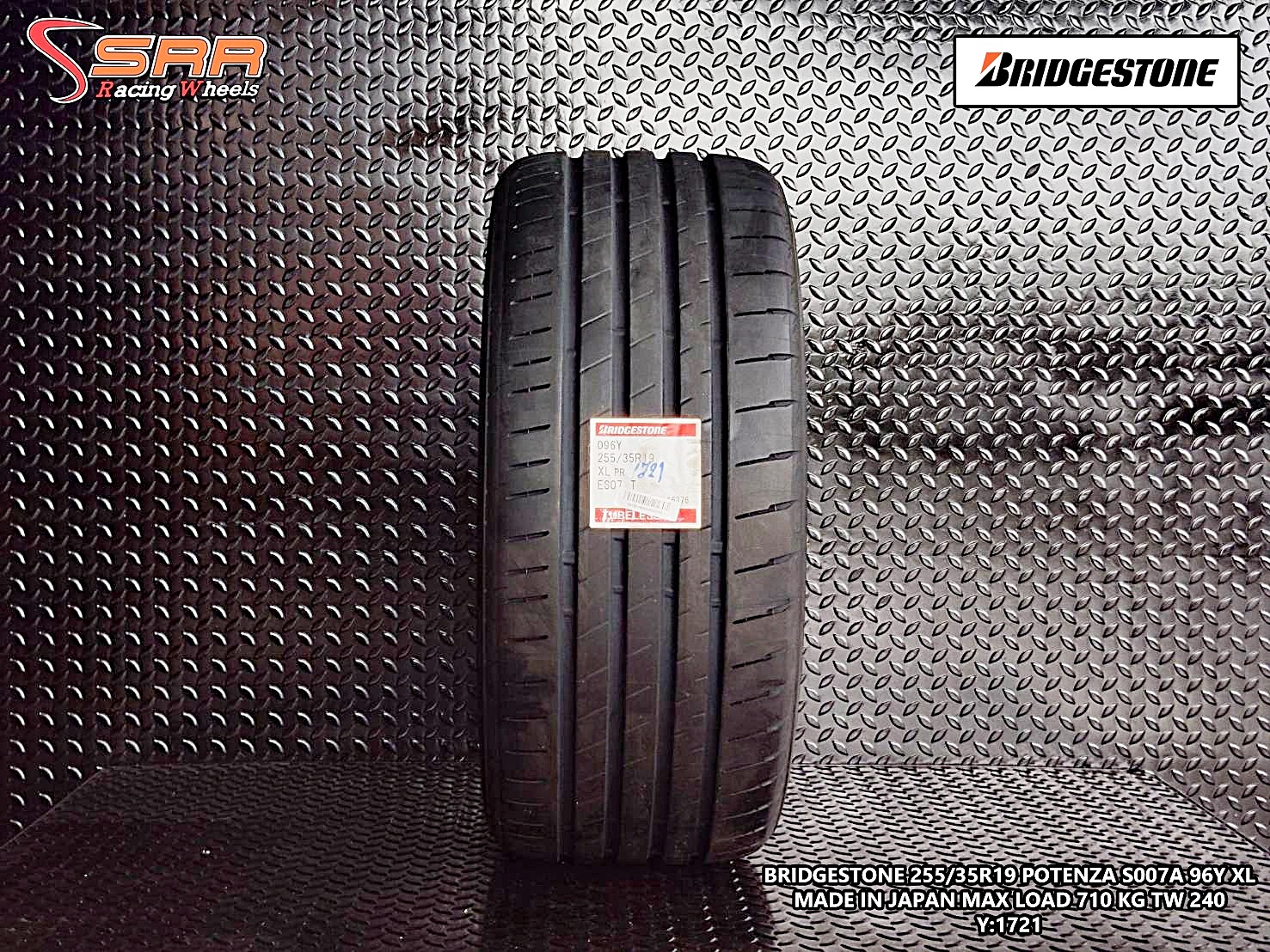 BRIDGESTONE POTENZA S007A 255/35R19 ยางใหม่ปี2021 ราคาพิเศษ