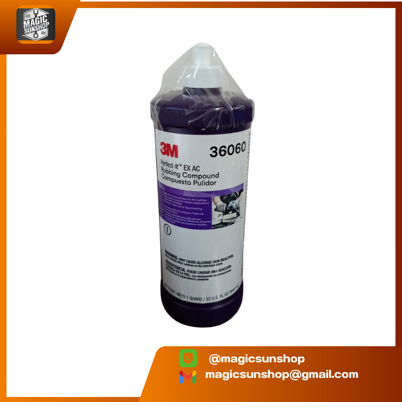 3M น้ำยา สีม่วง น้ำยาขัดหยาบ ลบรอยเส้น สีขาว 36060 946ML สีม่วง