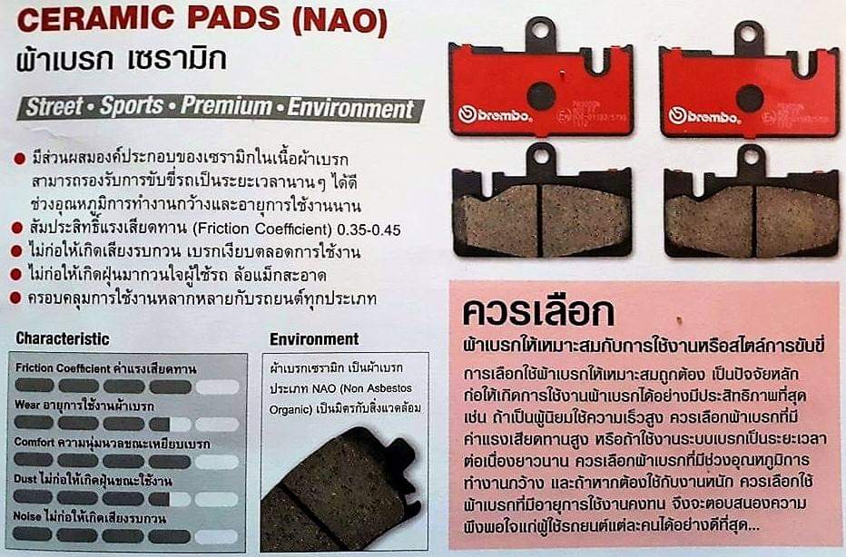 P16 013N ผ้าเบรกหน้า (แท้ BREMBO รุ่น Ceramic) FORD FIESTA (1.4 1.5 1.6) 10-18/MAZDA 2 DE (1.5)