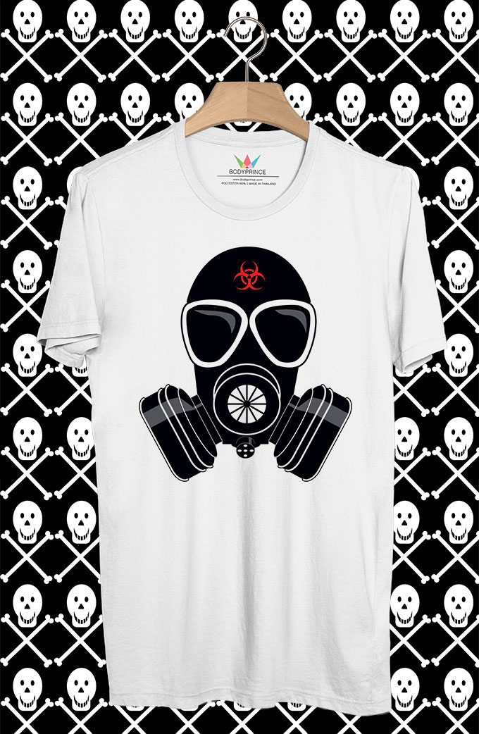 BP14 เสื้อยืด BIOHAZARD GAS MASK