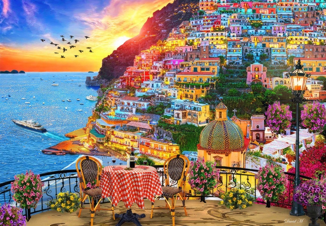 Bluebird Puzzle - Positano Italy 1000 pcs.