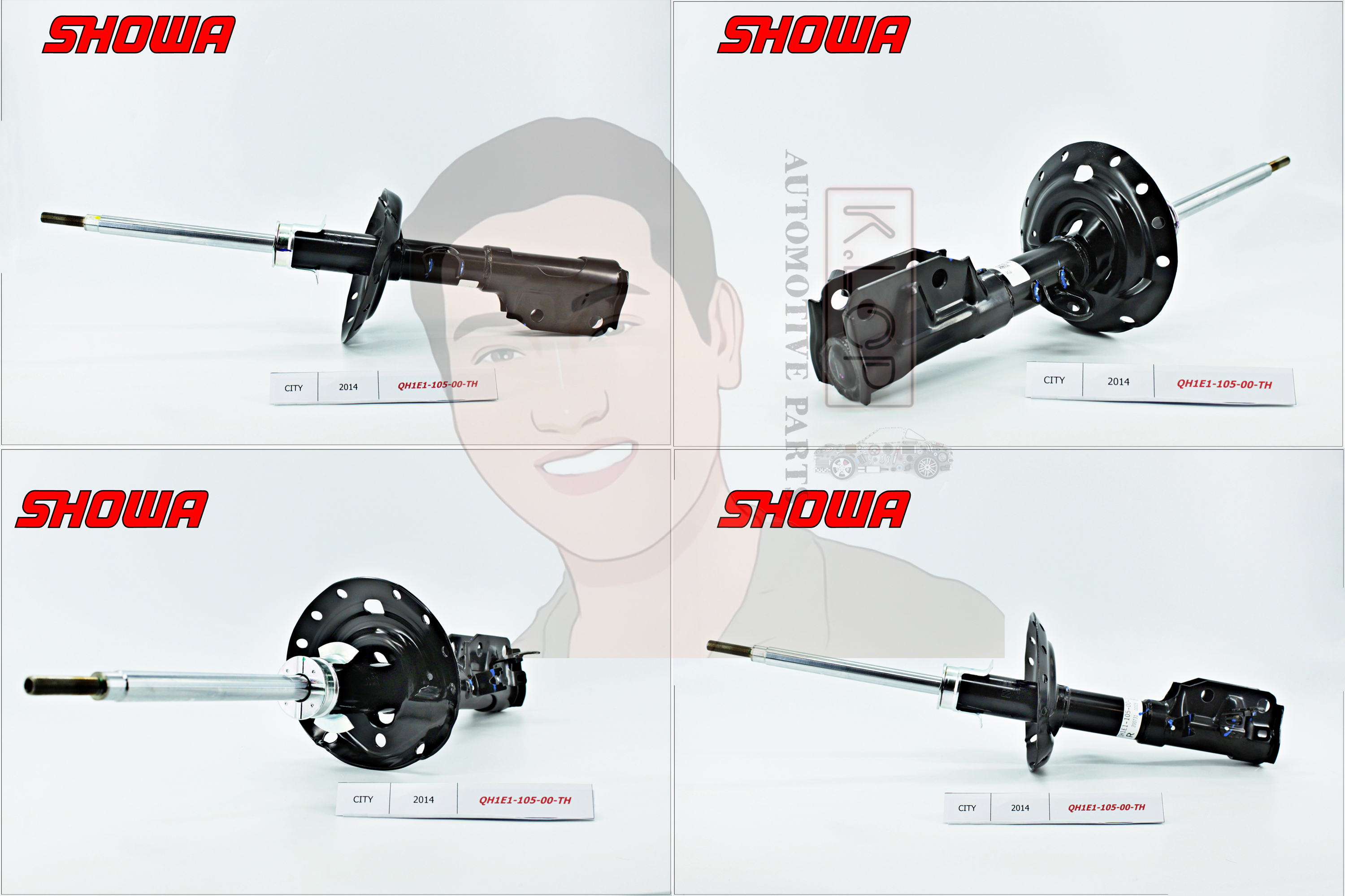 QH1E1-105/106-00-TH โช๊คอัพ(SHOWA)หน้า-ขวา,ซ้าย แท้ติดรถ HONDA CITY GM6 เกียร์AT 1.5L. ปี2014/2017 ก่อน/หลัง Minor ***สินค้ามีใบรับประกัน 1 ปี (ราคาพิเศษต่อคู่)