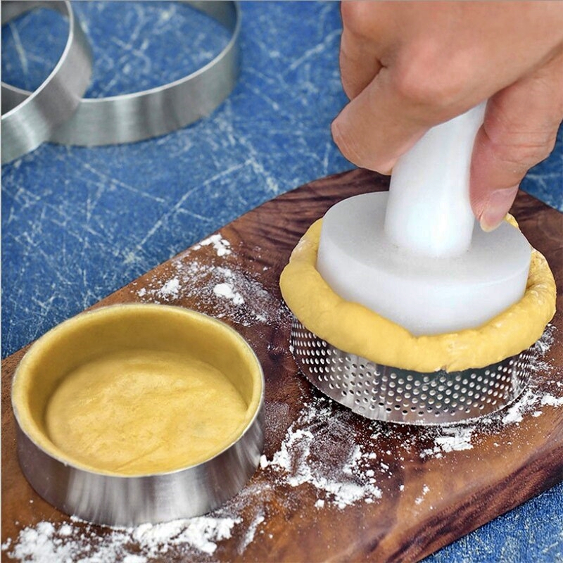 แป้นกดทาร์ตพลาสติใหญ่ เครื่องมือแม่พิมพ์ไม้สําหรับทําขนม