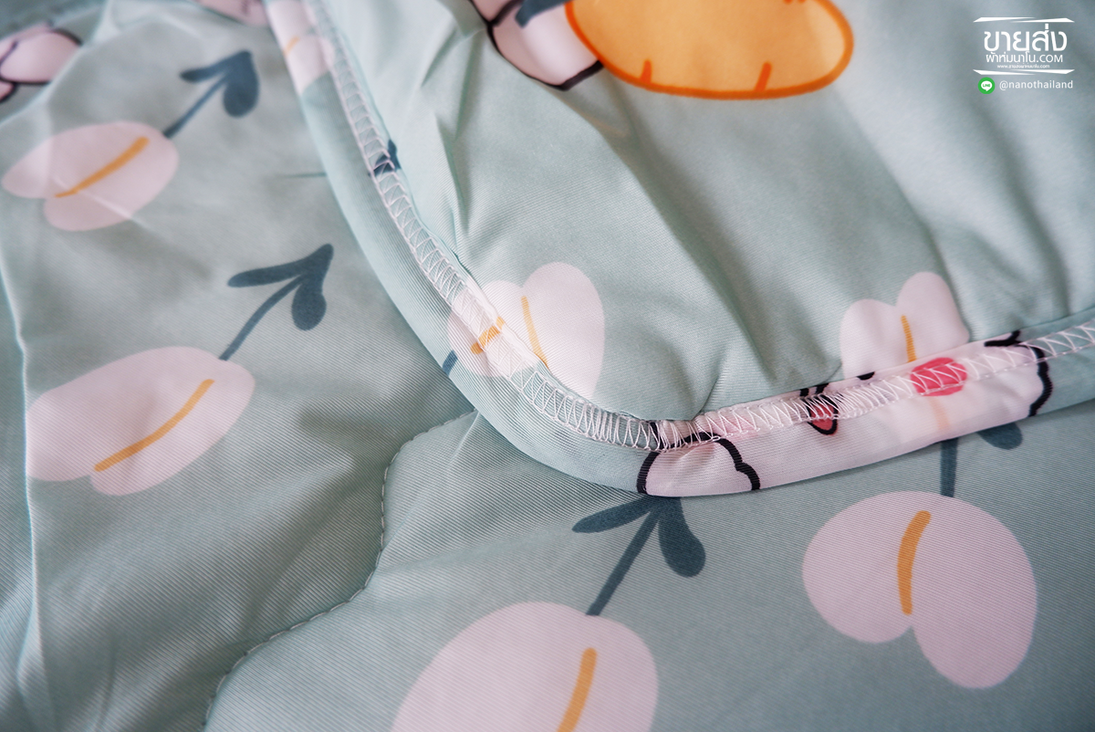 ผ้านวมใยไหมน้ำแร่ 7 ฟุต (คละลาย 12 ผืน)