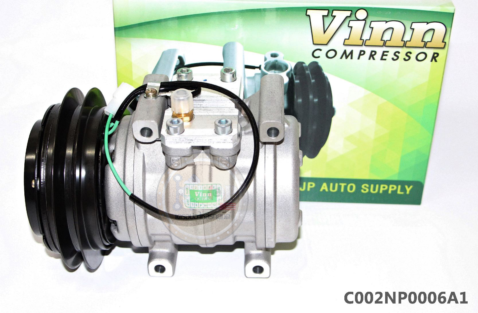 C002NP0006 คอมแอร์แท้(DENSO) นำเข้าโดย(Vinn)A1 10P15C 1A 24V. มู่เล่ย์ตรง